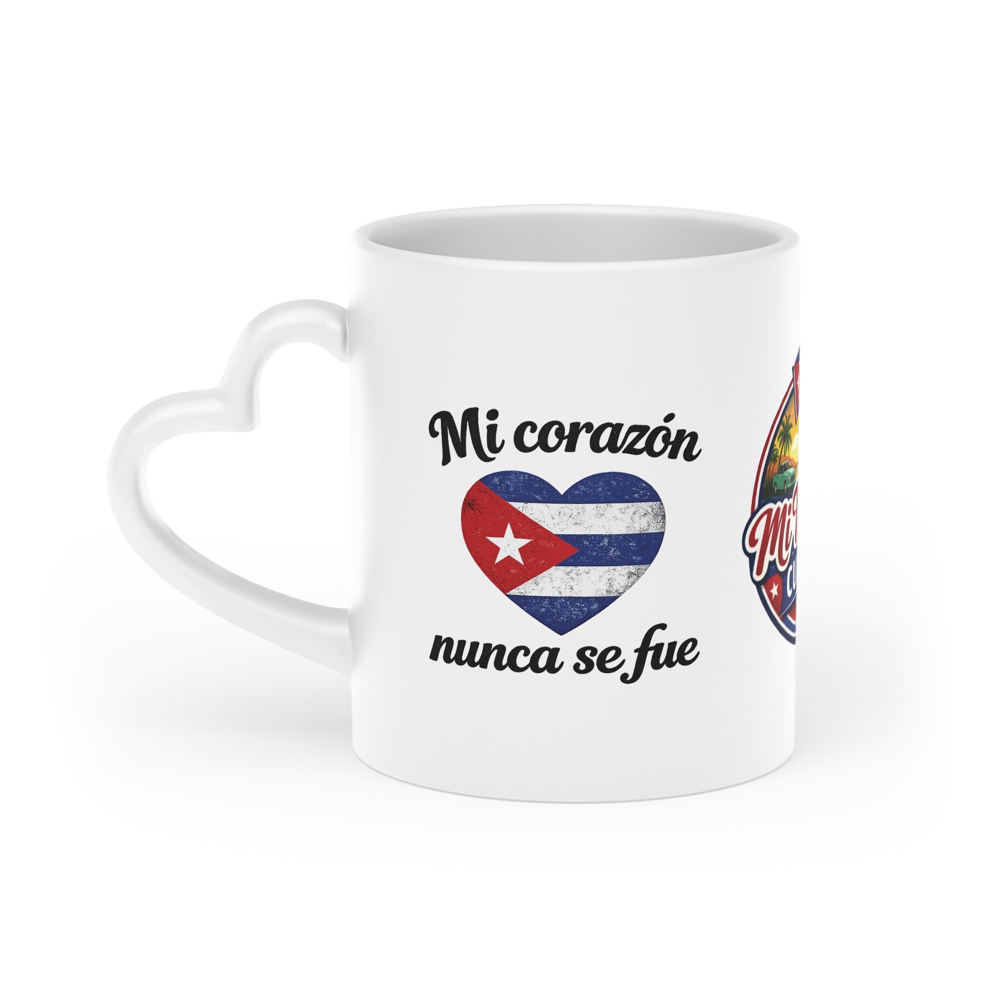 Mi Tierrita Cubana Heart Mug — Cuban Flag & Vintage Island Coffee Cup