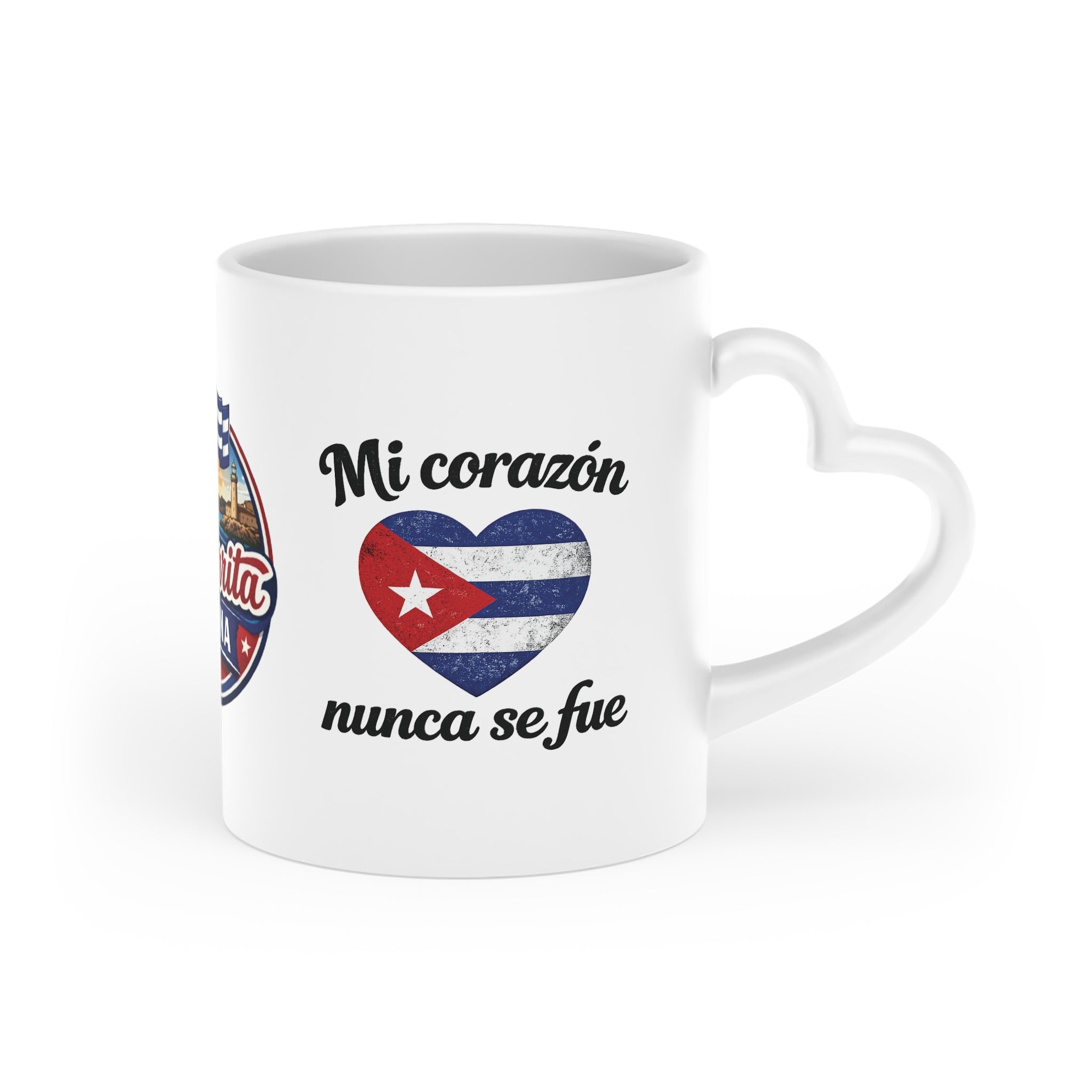 Mi Tierrita Cubana Heart Mug — Cuban Flag & Vintage Island Coffee Cup